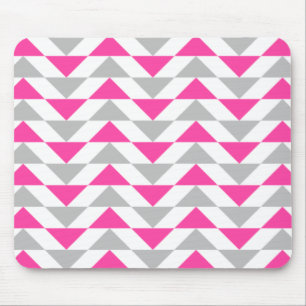 Tapis De Souris Motif géométrique de blanc gris de rose de