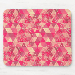 Tapis De Souris motif géométrique de fleurs