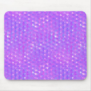 Tapis De Souris Motif géométrique de triangles à la mode rose viol