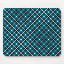 Motif géométrique en grille sarcelle et marine