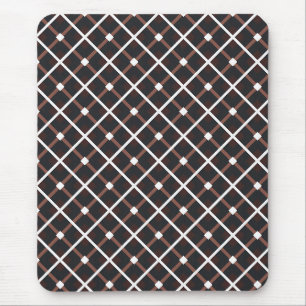 Tapis De Souris Motif géométrique en noir et tons Brown chauds