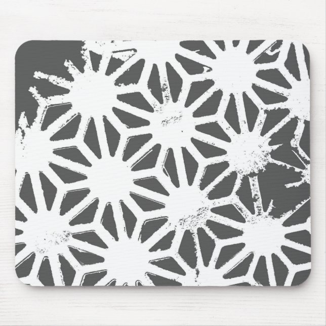 Tapis De Souris Motif géométrique gris charbon (Devant)