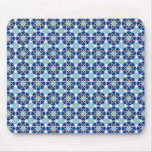 Motif géométrique marocain bleu islamique