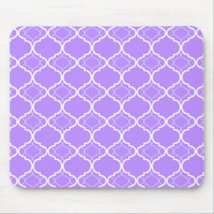 Tapis De Souris Motif géométrique pourpre de Quatrefoil de lavande