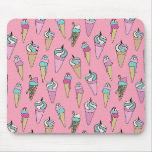 Tapis De Souris Motif glacé rose mignon