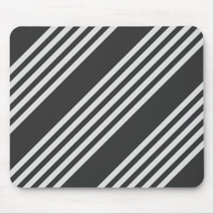 Tapis De Souris Motif gris clair et charbon cinq bandes