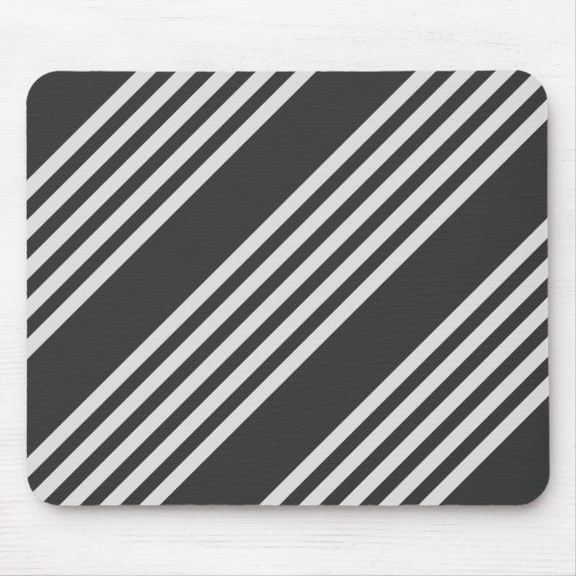 Tapis De Souris Motif gris clair et charbon cinq bandes (Devant)