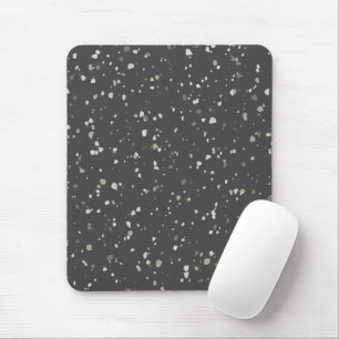 Tapis De Souris Motif gris foncé Terrazzo