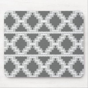 Tapis De Souris Motif Ikat Aztec - gris foncé et clair / gris