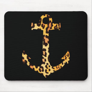 Tapis De Souris Motif imprimé peau de léopard nautique voile