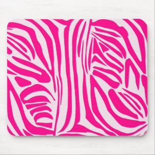 Tapis De Souris Motif imprimé zèbre rose