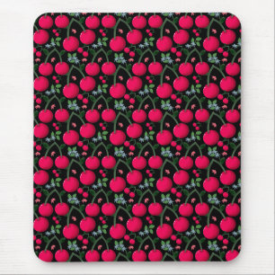 Tapis De Souris Motif joli de cerise Cerise rouge sans couture