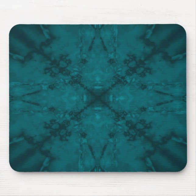 Tapis De Souris Motif kaléidoscope étoile verte (Devant)