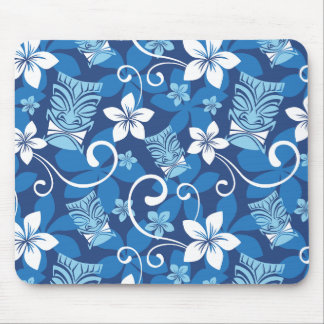 TAPIS DE SOURIS MOTIF LUAU TIKI (BLEU)