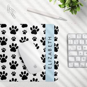 Tapis De Souris Motif mâle, Patrouilles de chien, Noir et Blanc, V