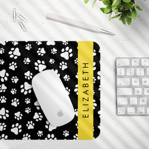 Tapis De Souris Motif mâle, Patrouilles de chien, Noir et Blanc, V