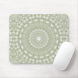 Tapis De Souris Motif Mandala Vert Sauge