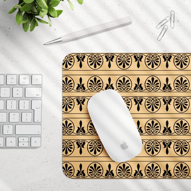 Tapis De Souris Motif méditerranéen grec Arabesque Brown (Créateur téléchargé)