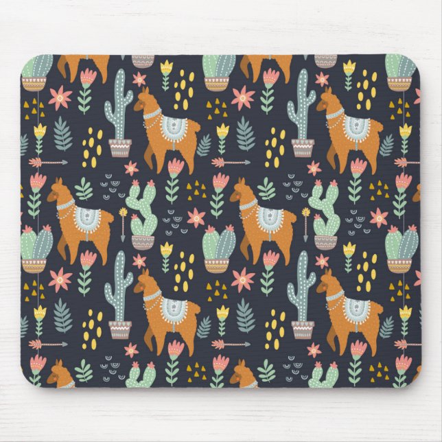 Tapis De Souris Motif mignon d'alpaga (Devant)