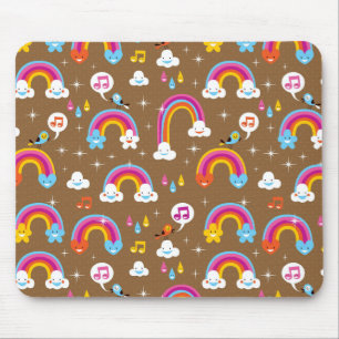 Tapis De Souris motif mignon d'arcs-en-ciel