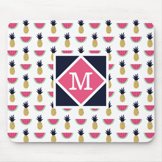 Tapis De Souris Motif mignon de griffonnage d'ananas et de (Devant)