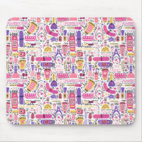 Motif mignon de manucure de griffonnage