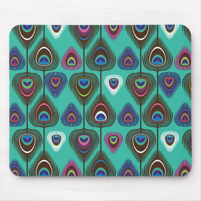 Tapis De Souris motif mignon de plume de paon (Devant)