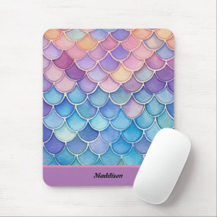 Tapis De Souris Motif moderne de l'échelle de sirène