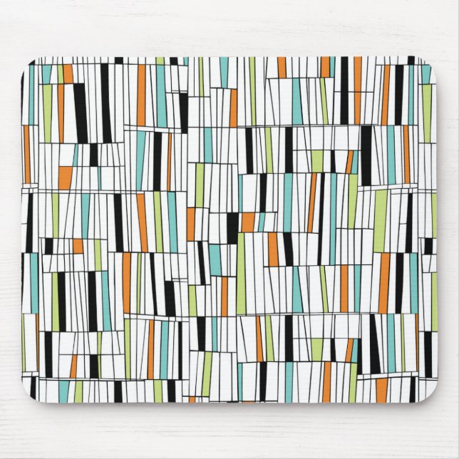Tapis De Souris Motif moderne du milieu du siècle (Devant)