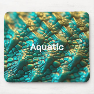 Tapis De Souris Motif Mousepad à l'échelle de serpent Turquoise