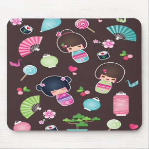 Tapis De Souris Motif Mousepad de Kokeshi