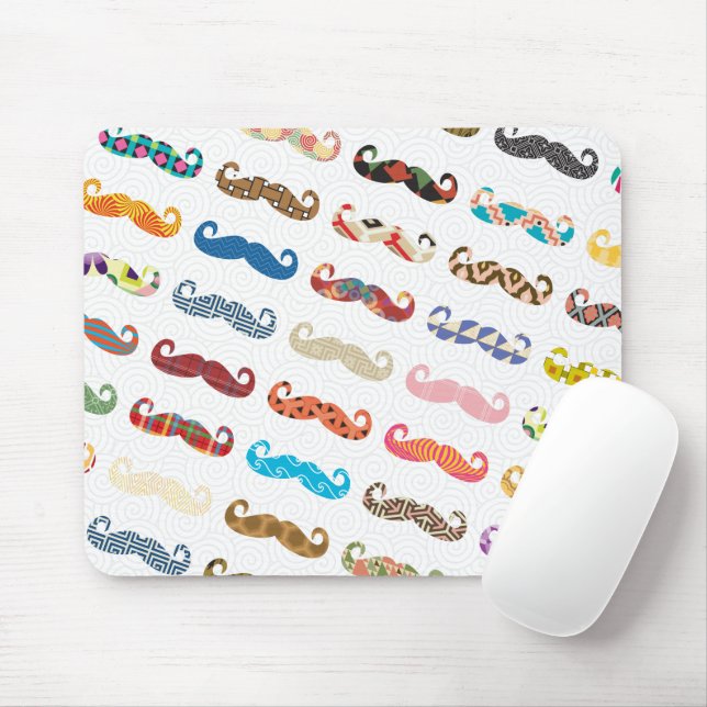 Tapis De Souris Motif Moustache (Avec souris)