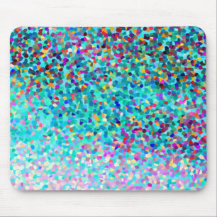 Tapis De Souris Motif multicolore bleu coloré d'art abstrait