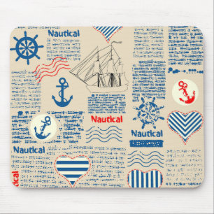 Tapis De Souris Motif nautique de journal