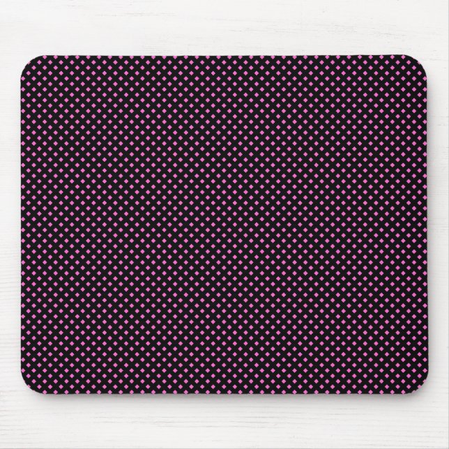 Tapis De Souris Motif net noir avec rose (Devant)