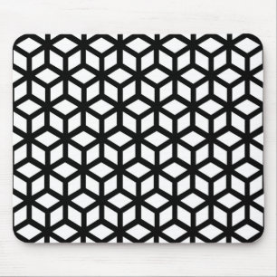 Tapis De Souris Motif noir et blanc de cube