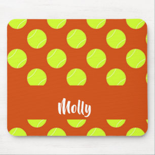 Tapis De Souris motif orange de balle de tennis vert