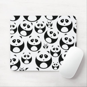 Tapis De Souris Motif Panda noir et blanc Kawaii