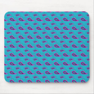 Tapis De Souris Motif Peacock et Magenta Paisley