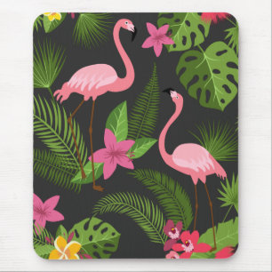 Tapis De Souris Motif Peacock rose avec Fleur