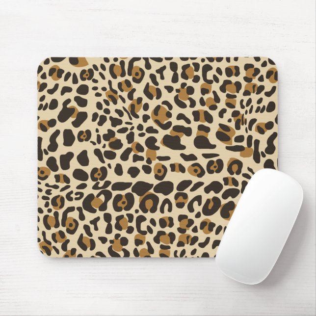 Tapis De Souris Motif Poster de animal Leopard Jaguar (Avec souris)