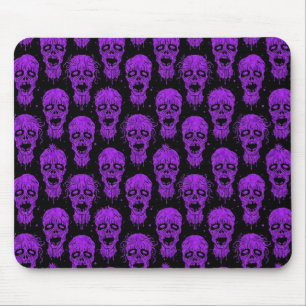 Tapis De Souris Motif pourpre et noir d'apocalypse de zombi