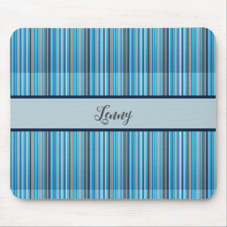 Tapis De Souris motif rayé bleu gris