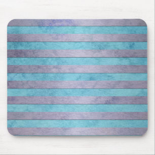 Tapis De Souris Motif rayé lavande pastel et bleu sarcelle