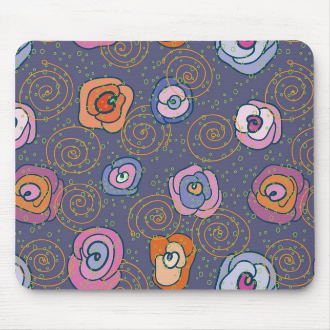 Tapis De Souris Motif rose de champ de résumé (Devant)