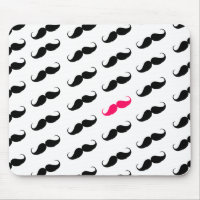 Motif rose et noir Girly drôle de moustache
