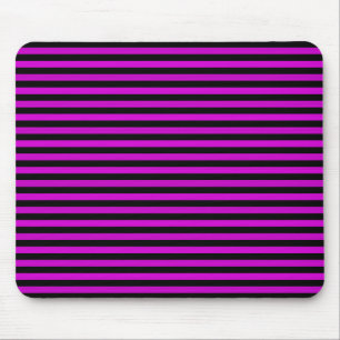 Tapis De Souris Motif rose noir rayures