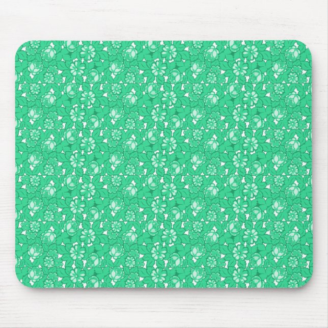 Tapis De Souris motif rose Vert (Devant)
