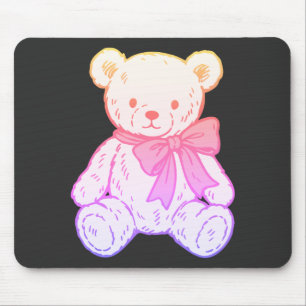 Tapis De Souris Motif sans couture d'ours en peluche mignon créati