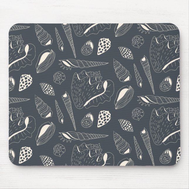 Tapis De Souris Motif sans joint avec coquillages (Devant)